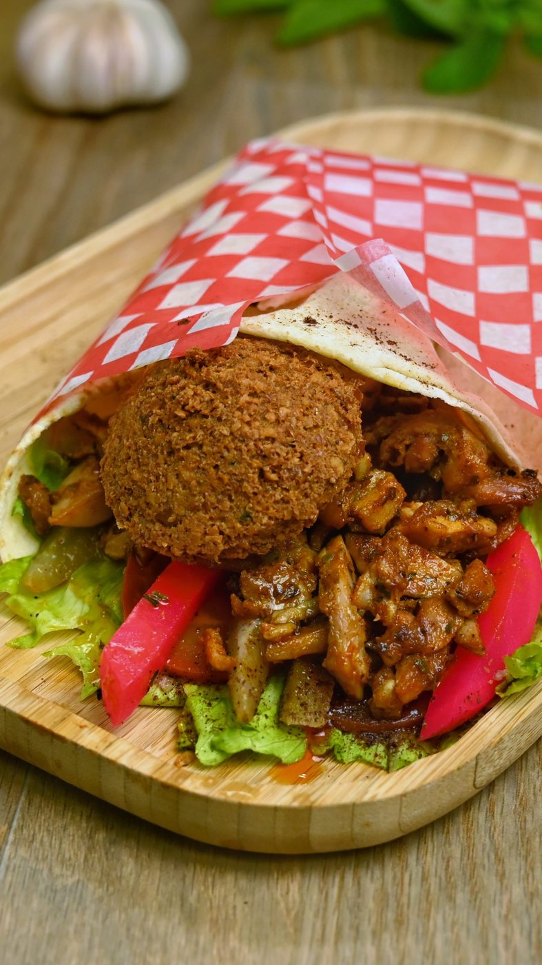 Mixed Falafel & Meat Wrap